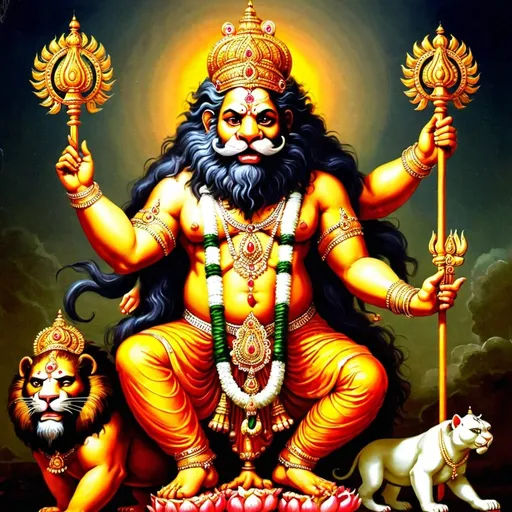 Prompt: lord lakshmi narasimha image
