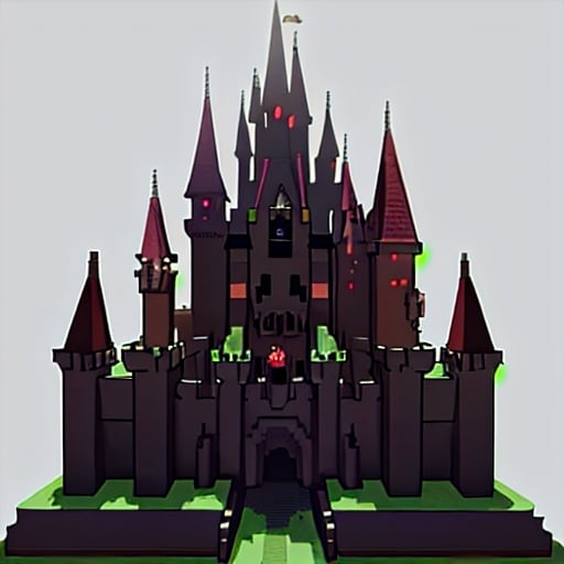 Prompt: Minecraft demonic castle