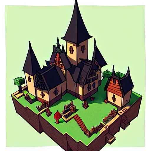 Prompt: Minecraft demonic village