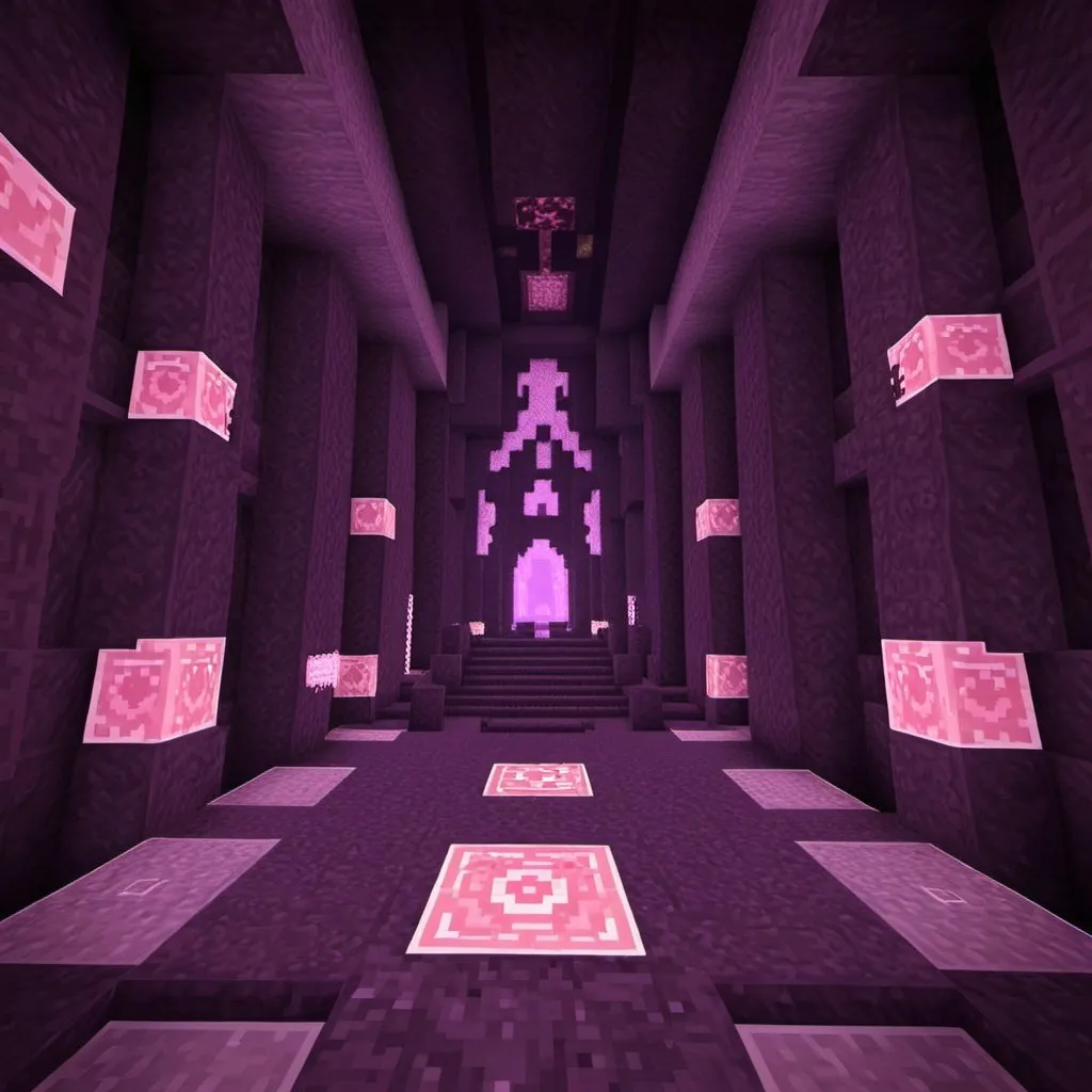 Prompt: RPG Minecraft nether realm map