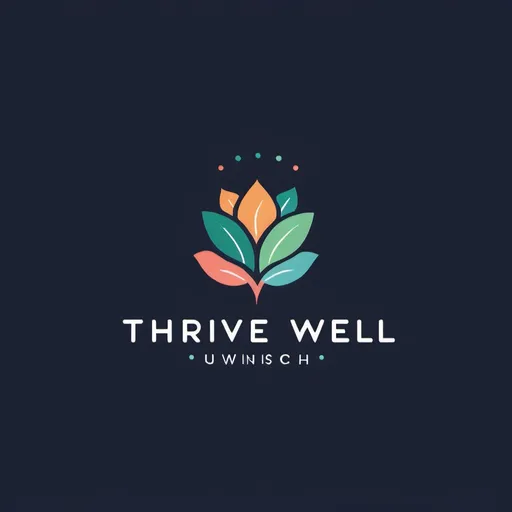 Prompt: I want to build a brand called thrive well.  This brand is about mental wellness and health.  My color pallet is d0f88b, 70ee9c, 90c2e7, e78f8e
