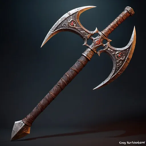 Prompt: dungeons and dragons item style image of dread looking pickaxe, masterpiece, 8k resolution, dark fantasy concept art, by Greg Rutkowski, dynamic lighting, hyperdetailed, intricately detailed, deep color, Unreal Engine, volumetric lighting