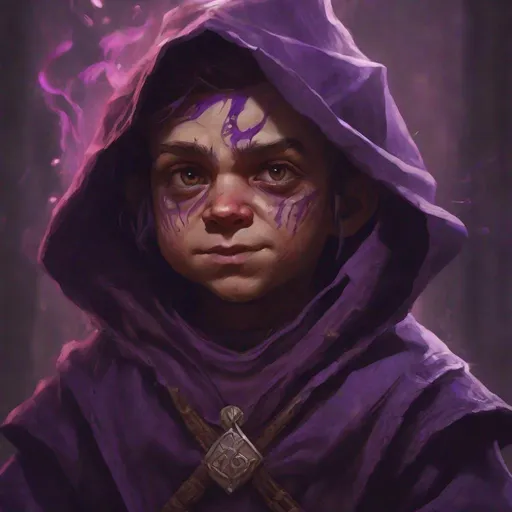 cultist halfling from dungeons and dragons, wearing...