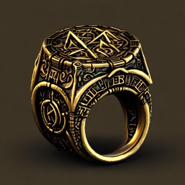 Prompt: a dungeons and dragons item style image of: magic ring 