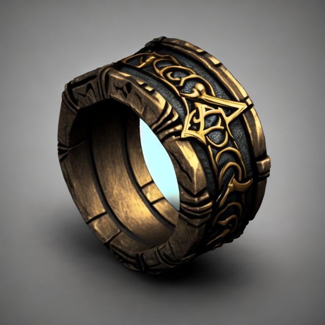 Prompt: a dungeons and dragons item style image of: magic ring 