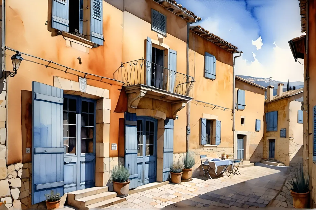 Prompt: raoul Giordan influenced art, Provence, Watercolor, trending on artstation, sharp focus, studio photo, intricate details, highly detailed, by greg Rutkowski