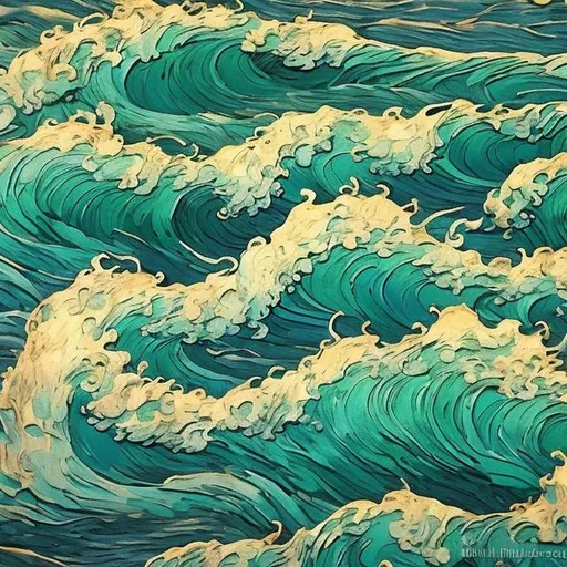 Prompt: /imagine prompt: color photo of "The sea with Van Gogh style drawing"
,
Endless waves crashing, a rhythmic flow,
Van Gogh's strokes, a vibrant tableau,
The sea, a masterpiece of nature's might,
In Van Gogh's style, a captivating sight,
Whirling lines, capturing the ocean's dance,
A fusion of artistry, a visual trance,
Bold strokes, depicting the sea's wild embrace,
A tribute to its power, its eternal chase,
Colors swirling, depths of blue and green,
Van Gogh's artistry, a maritime dream,
The sea, framed with artistic flair,
A canvas of wonder, beyond compare,
In Van Gogh's drawn style, the sea comes alive,
A symphony of motion, where dreams collide.

—c 10 —ar 2:3