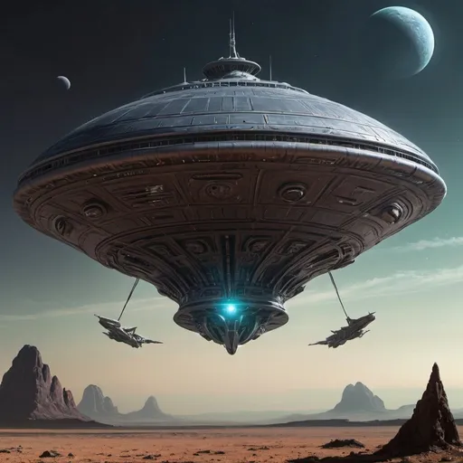 Prompt: alien ship art