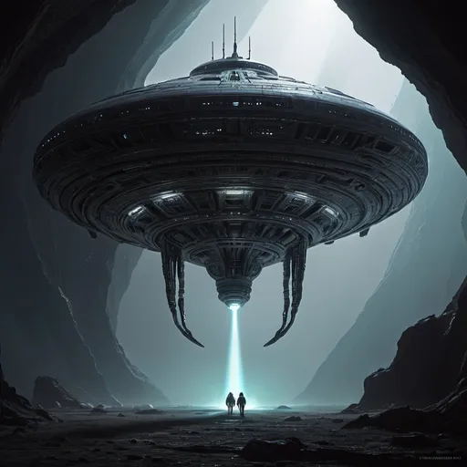 Prompt: alien ship art