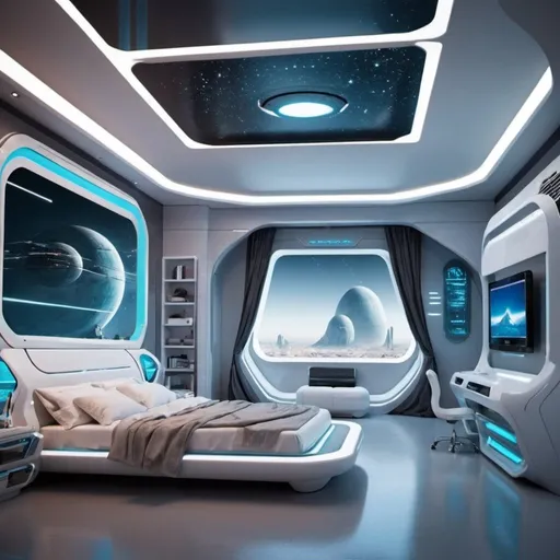 Prompt: futuristic bedroom 