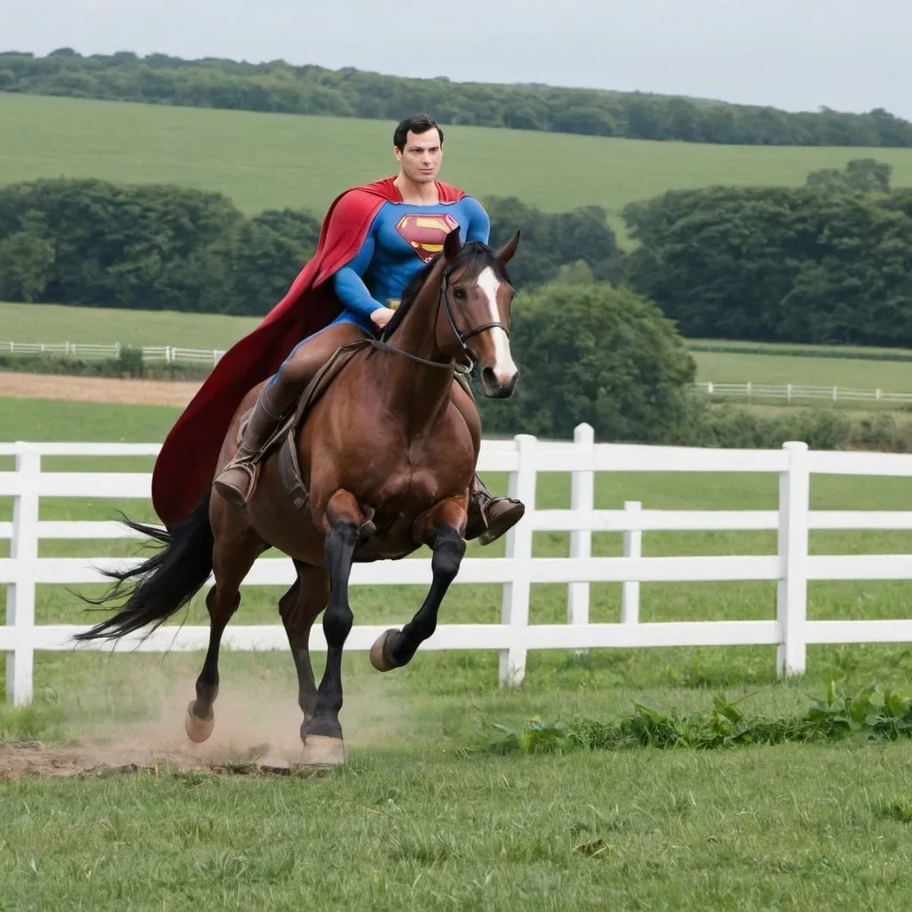 Prompt: Kal El landing Kent farm