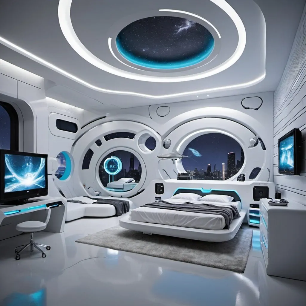 Prompt: futuristic bedroom 