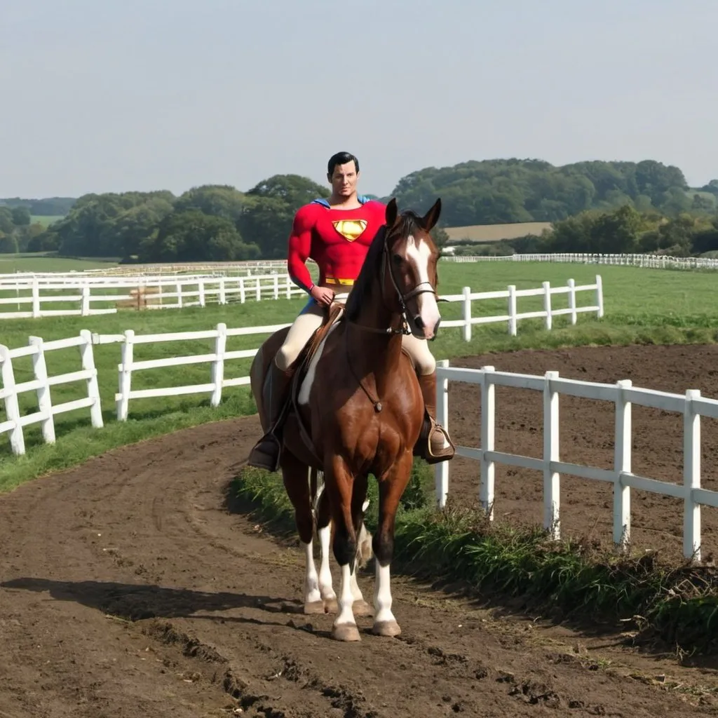 Prompt: Kal El landing Kent farm