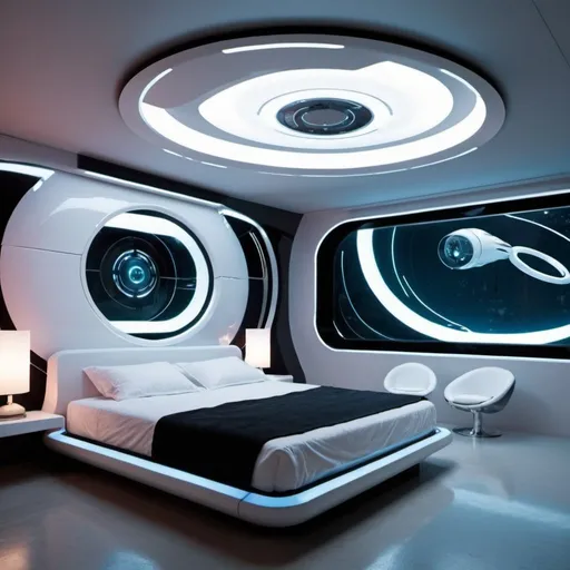 Prompt: futuristic bedroom 