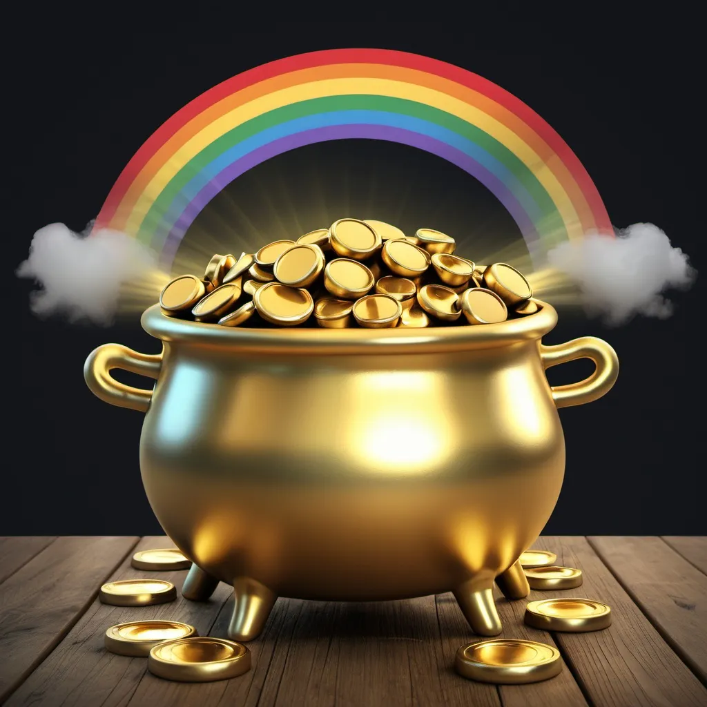 Prompt: fun image of a pot of gold