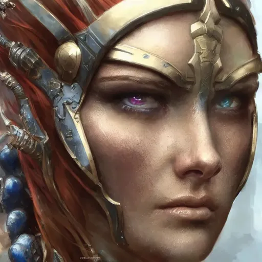 Prompt: a fierce female warrior, ultra-beautiful, extremely detailed face, muscular, armored, ultra-realistic, photorealistic, realism, intricate details, highly detailed, by greg rutkowski, gaston bussiere, craig mullins, simon bisley
