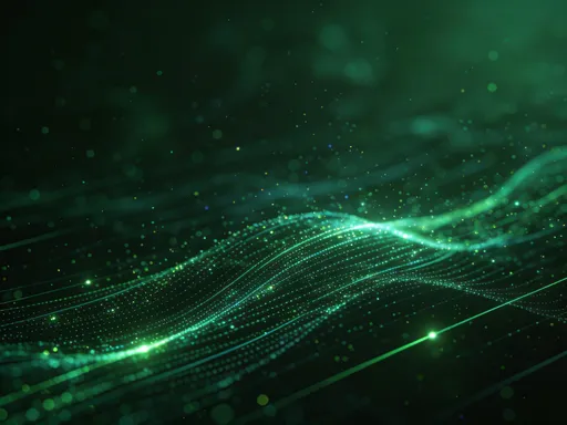 Prompt: A professional dark green financial background with subtle glowing lines, digital particles, and smooth motion. Clean, modern, corporate style. No text. Cinematic lighting. Loopable.
