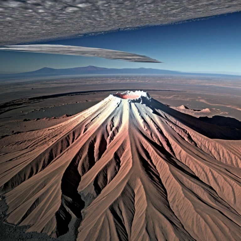 Prompt: Tallest mountain in the solar system

Mount Olympus Mons is an extinct volcano on Mars, located near the planet's equator. This mountain is the highest in both absolute and relative height in the entire solar system. It got its name from Mount Olympus in Greece, where, according to myths, the Olympian gods lived.

The height of Olympus is 26 km from the base, which is 2.5 times the relative height of Mauna Kea, which is the highest volcano on Earth. The diameter of Olympus is about 540 km, the height of the steep slopes along the edges reaches a height of 7 km. The reasons for the formation of these giant cliffs have not yet found a convincing explanation; according to one hypothesis, this is the result of the erosion of the slopes of the volcano by the once existing ocean.