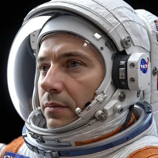 Prompt: astronaut in EVA spacesuit, close-up of head and shoulders, realistic materials, detailed reflections, high quality, photorealistic, EVA spacesuit, astronaut, close-up, detailed visor, realistic lighting, professional rendering, space theme, detailed textures, professional, detailed reflections, atmospheric lighting