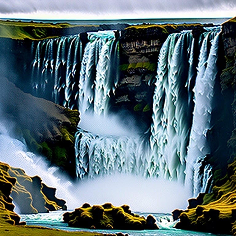 Skogafoss Waterfall, South Iceland, Iceland Skogafo...