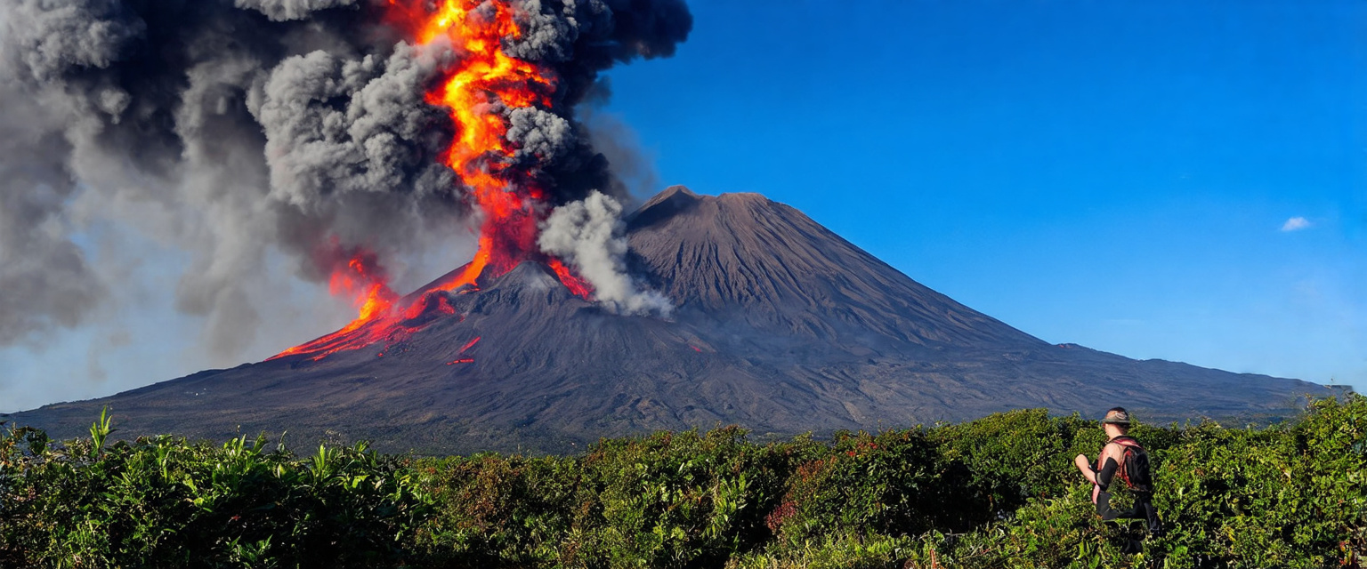 Prompt: Sakurajima Volcano, Kagoshima, Japan.

Sakurajima Volcano is one of the most active volcanoes in Japan, located on the island of Kyushu in Kagoshima Prefecture. Sakurajima's volcanic activity began about 13,000 years ago, and it has erupted numerous times since then. The last major eruption occurred in 1914, when lava connected the island to the mainland. The volcano continues to erupt today, spewing ash and lava. Sakurajima is a popular tourist destination, attracting visitors with its breathtaking views and hot springs.