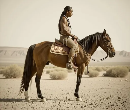 Prompt: The Utes call themselves the people of the horse. As the first unconquered tribe to obtain horses and livestock, they became respected warriors of the Southwest. The Utes quickly became known for their great horsemanship skills and were responsible for spreading horses among other tribes in the Plains, Plateau and the Great Basin. At one time every child growing up on the reservation knew how to ride a horse; it was a point of pride. Handling horses was both a tradition, a survival skill and a practical way of transportation. The horse and its essential role in the history, culture and economy of the Ute people are revealed in these historical photos from the museum’s permanent exhibit. They tell the stories of how the horse transformed Ute peoples from hunter-gatherers living in small family groups to tribes that moved at will over hundreds of miles, trading, hunting, raiding and growing stronger