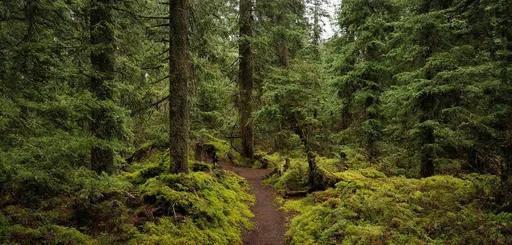 Prompt: Pacific Spirit Regional Park, Vancouver, Canada
Pacific Spirit is a stunning natural oasis of nearly 800 hectares located in West Vancouver, adjacent to the University of British Columbia campus. It is a place where urban life meets untouched nature.
The park's ancient forest contains centuries-old trees, some of which are over 600 years old. Here you can find majestic red cedars, giant Douglas firs and western hemlocks. The dense underbrush creates a real jungle atmosphere, and a soft carpet of mosses and ferns adds a magical quality to the landscape.
The park has over 70 kilometers of trails of varying difficulty. The routes pass through forests, along the ocean coast and along picturesque cliffs.