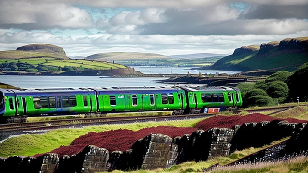 Prompt: Scotrail have today announced the re-opening of the Northern Line, traditionally only used during the summer months. The route, from Kirkcaldy to Dundee through the beautiful mountain region of Fifeshire, shaves hours off the coastal route.