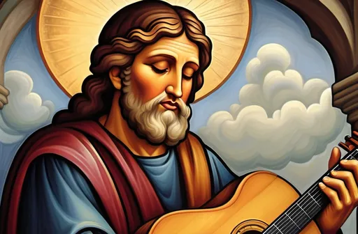 Prompt: He is now to be among you
at the calling of your hearts.
Rest assured this troubadour is acting on His part.
The union of your spirits here has caused Him to remain
for whenever two or more of you are gathered in His name
There is love
There is love
Well a man shall leave his mother
and a woman leave her home
They shall travel on to where the two shall be as one.
As it was in the beginning, is now until the end.
Woman draws her life from man and gives it back again.
(And) There is love
There is love
Well then what's to be the reason for becoming man and wife
Is it love that brings you here, or love that brings you life.
For if loving is the answer then who's the giving for.
Do you believe in something that you've never seen before
There is love
(Oh) There's love
(Hum)
(Oh) The marriage of your spirits here has caused him to remain
For whenever two or more of you are gathered in his name
There is love
(Ah) There's love