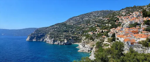 Prompt: (Stunning mountains), beautiful bright bays, (breathtaking views), (overlooking the Adriatic Sea), ancient Venetian villages, cozy small towns, (vibrant colors), (sunny ambiance), lush greenery, captivating cliffs, (HD), serene atmosphere, picturesque landscapes, (inviting coastal scenery), tranquil waters, (majestic terrain), (high-detailed)