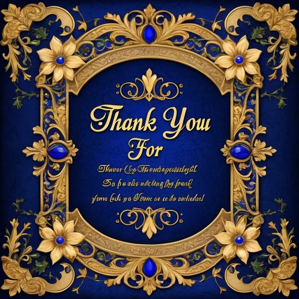 Prompt: A sign in medieval illuminated script saying "Thank you for watching "