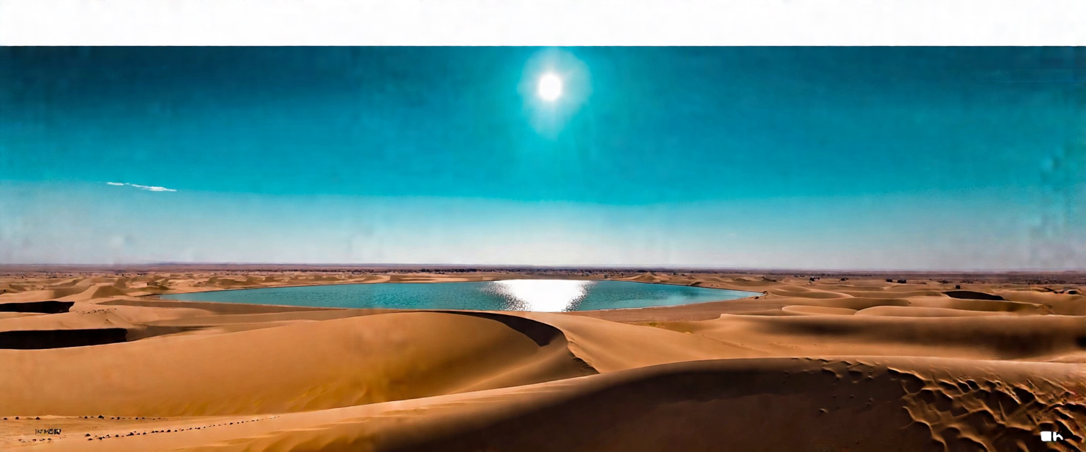 Prompt: Ica Desert, Ica Region, Peru
The picturesque lagoon in the center of the oasis creates a surreal contrast to the surrounding sands. The Huacachina Oasis is a desert gem surrounded by enormous sand dunes.