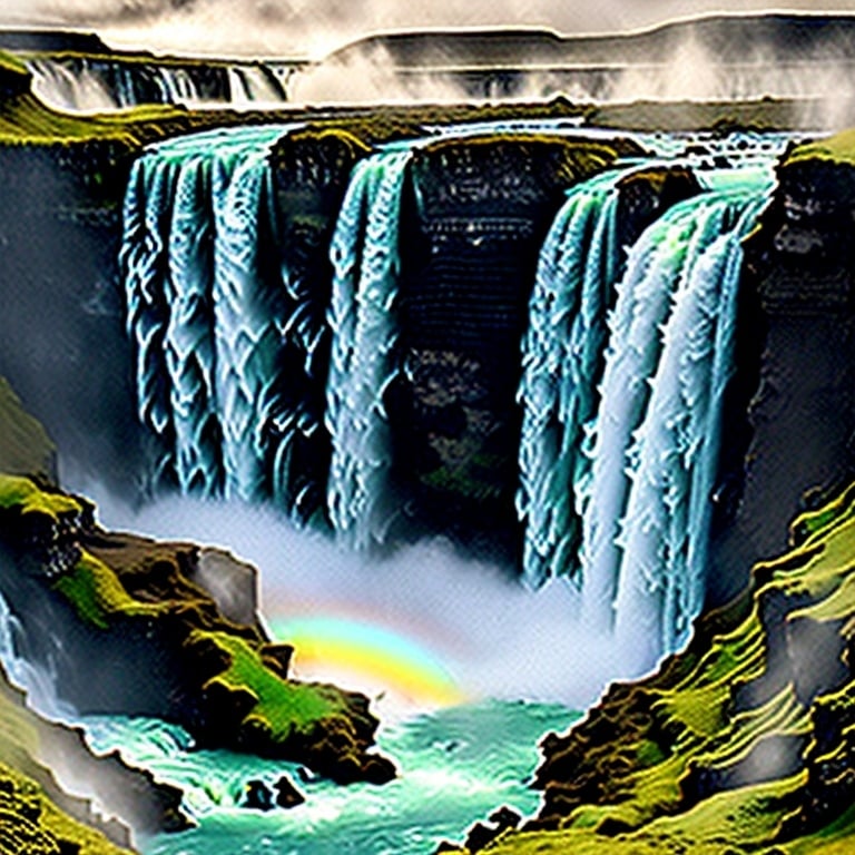 Skogafoss Waterfall, South Iceland, Iceland Skogafo...