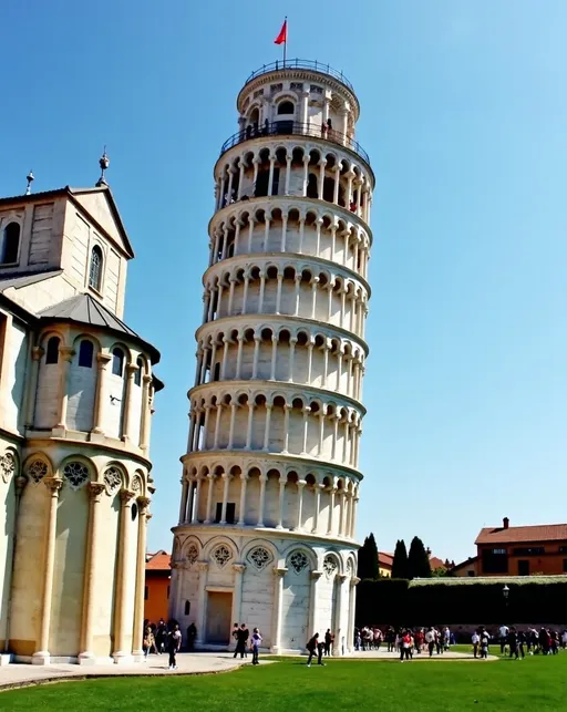 Prompt: The Leaning Tower of Pisa, Italy

The Leaning Tower of Pisa is a world-famous landmark known for its unintended tilt. Construction started in 1173 but halted after the third story was built due to the foundation settling unevenly on soft ground. That’s what caused the tower to lean. The delay from ongoing wars allowed the foundation to settle, preventing early collapse.

When construction resumed, engineer Giovanni di Simone's attempts to correct the lean by adding extra masonry only worsened it. The tower's lean continued to increase and reached 5.5 degrees by 1990. 

It major stabilization efforts and the site remained closed until 2001. The tower is now expected to remain stable for the next 200 years.