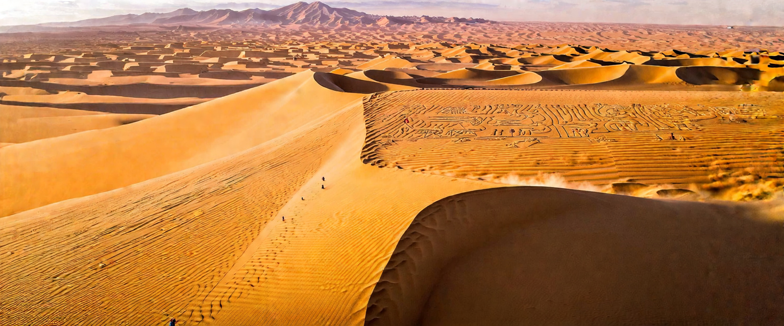 Prompt: Ica Desert, Ica Region, Peru

The Ica Desert is a mysterious and fascinating region in southern Peru, famous for its mysterious Nazca geoglyphs. These giant drawings on the ground, created by an ancient civilization, are visible only from the air and remain the subject of scientific debate and admiration to this day.

The Huacachina Oasis is a desert gem surrounded by enormous sand dunes. It is popular among sandboarders and buggy enthusiasts. The picturesque lagoon in the center of the oasis creates a surreal contrast to the surrounding sands.