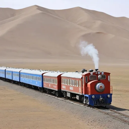 Prompt: railway mongolian gobi train alumni tour

