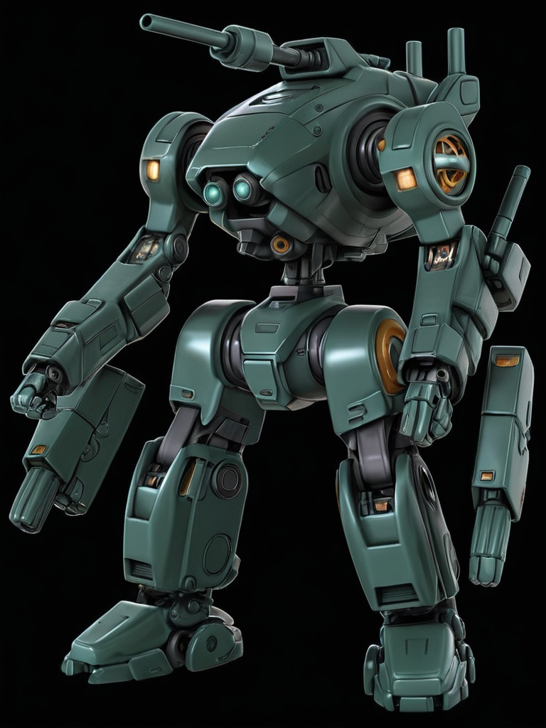 Prompt: Sci-fi military mecha 