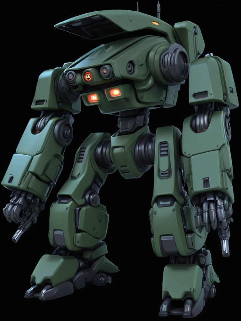 Prompt: Sci-fi military mecha 