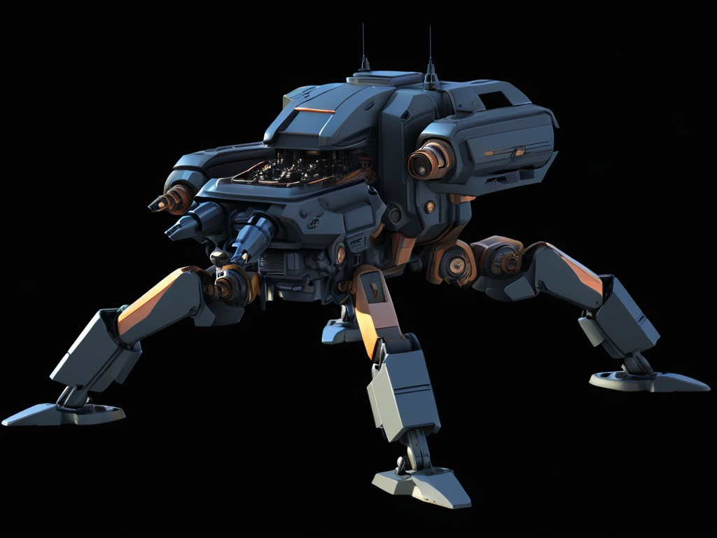 Prompt: Sci-fi military mecha 
