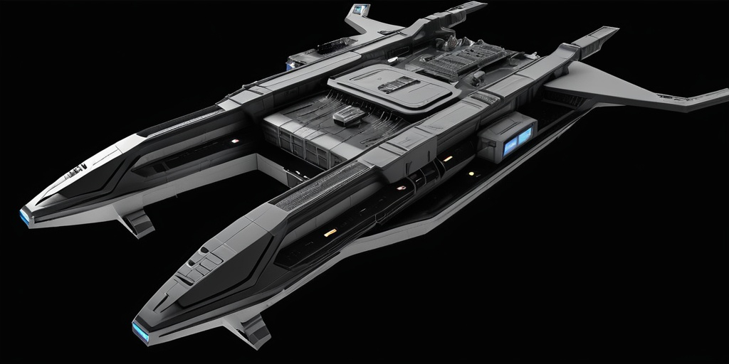 Prompt: Sci-fi spaceship carrier