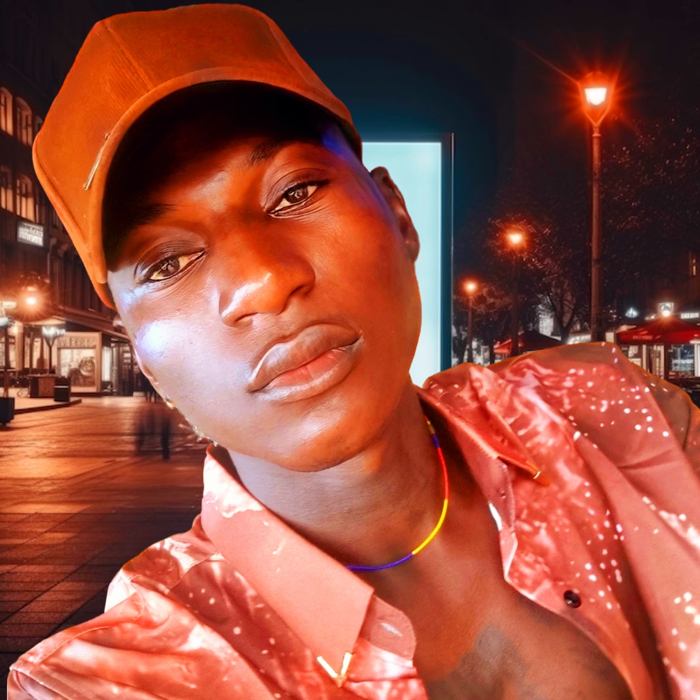 Prompt: This is a photo of ALi Boubacar at night in Oklahoma City