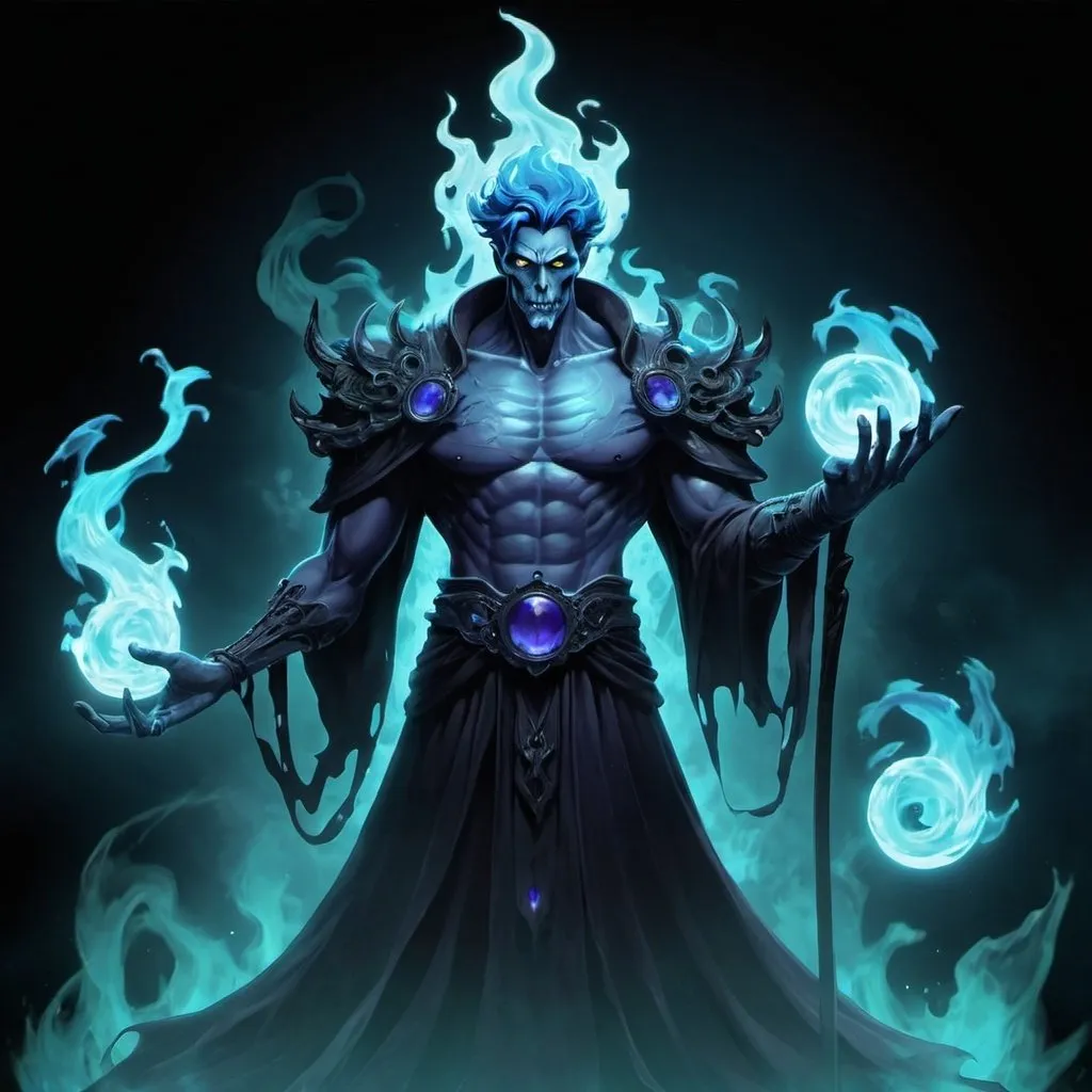 Prompt: Hades ghostly art