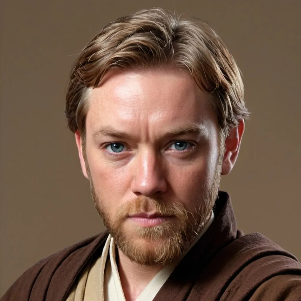 Prompt: Obi Wan kenobi with the face of Joel mckay smith
