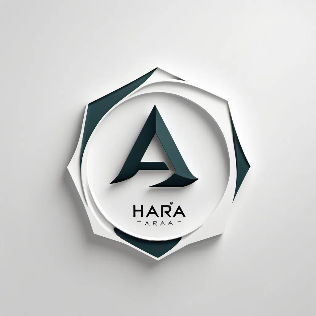 Prompt: Create a sleek, modern logo for a company called 'HaRa' on a plain white background. The design should reflect a 3D printing business, conveying innovation, creativity, and readiness for new challenges. Incorporate elements that hint at 3D printing, such as layered lines, geometric shapes, or subtle dimensional effects, without overcrowding the logo. Use a minimalist color scheme with two or three colors that evoke a sense of modernity and professionalism, like shades of blue, gray, or metallic tones. The typography should be bold yet clean, with a slight futuristic touch, emphasizing both the company’s name and its forward-thinking approach