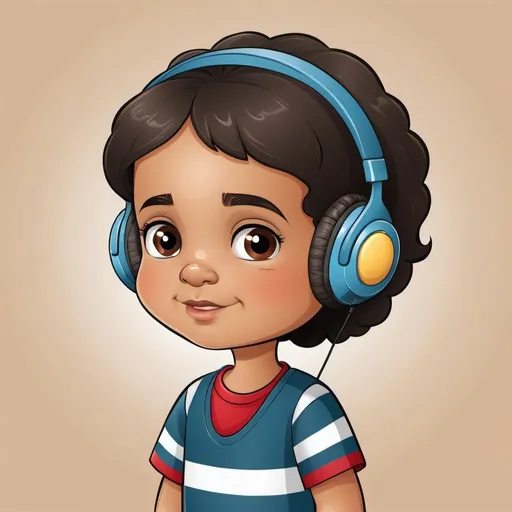 Prompt:  clipart cartoon hispanic child listening

