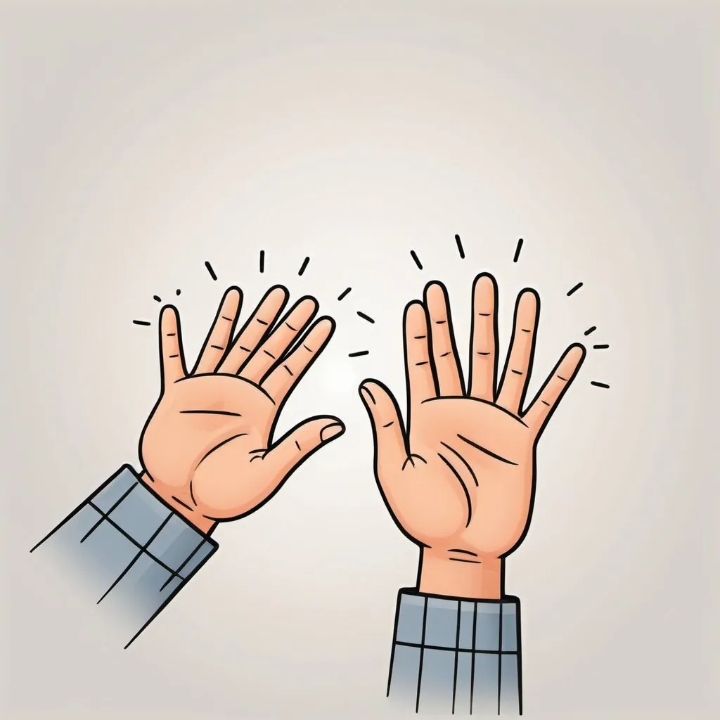 Prompt: a clipart cartoon image of the sense of touch
