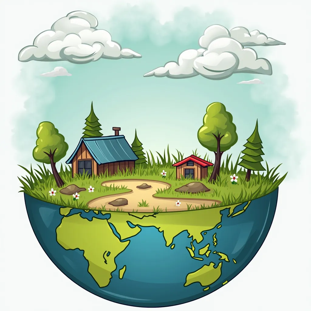 Prompt: clip art for replensihing Earth's resources