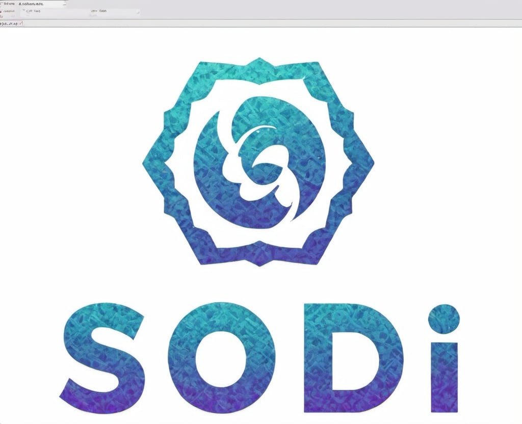 Prompt: Make a cheerfulcryptocurrynsy design for the word sodi 