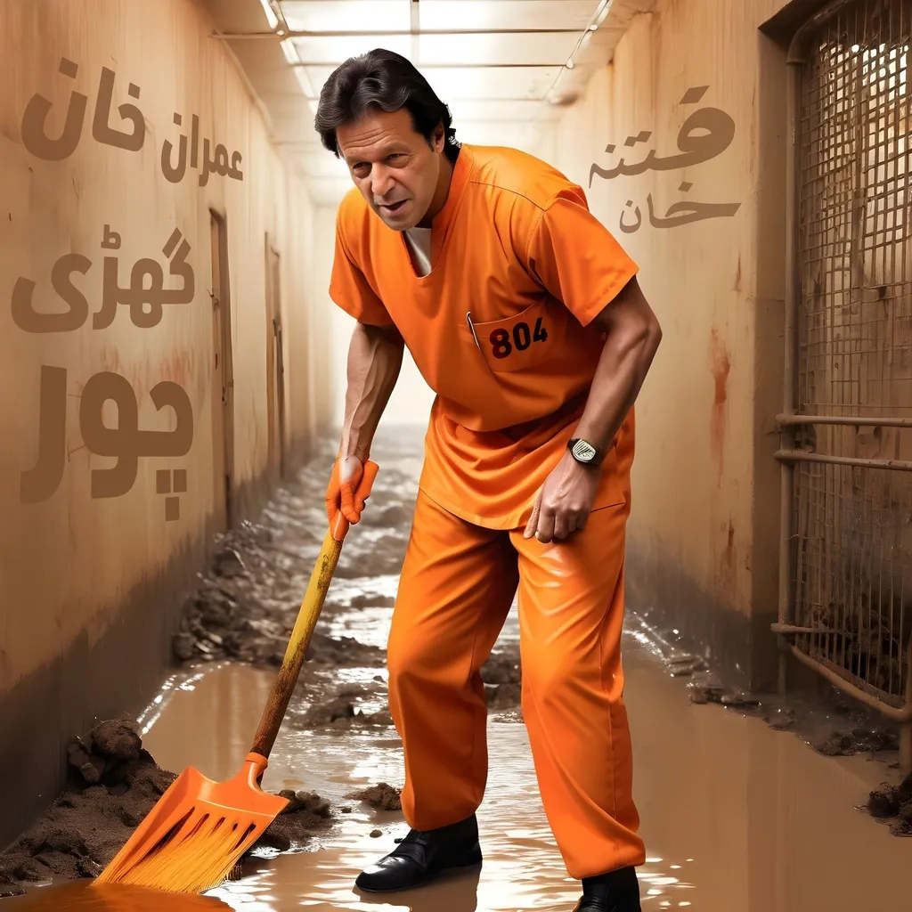 Prompt: Imran Khan PTI Ghari Chor in Jail 