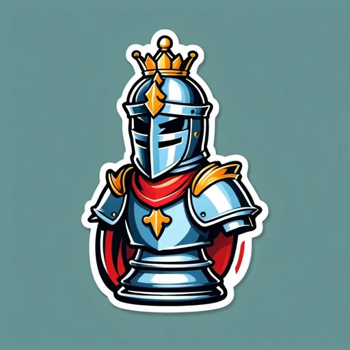 Prompt: Create a nice chess logo in the form of a royal knight character